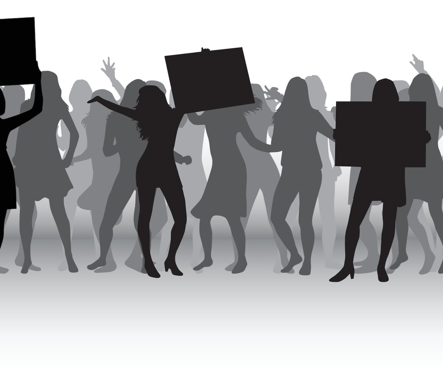 graphic of protestors