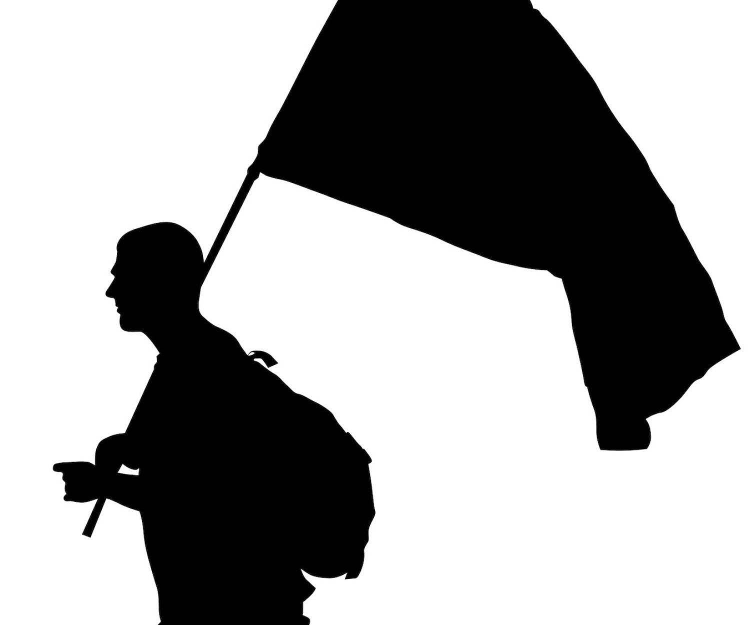 Man with flag